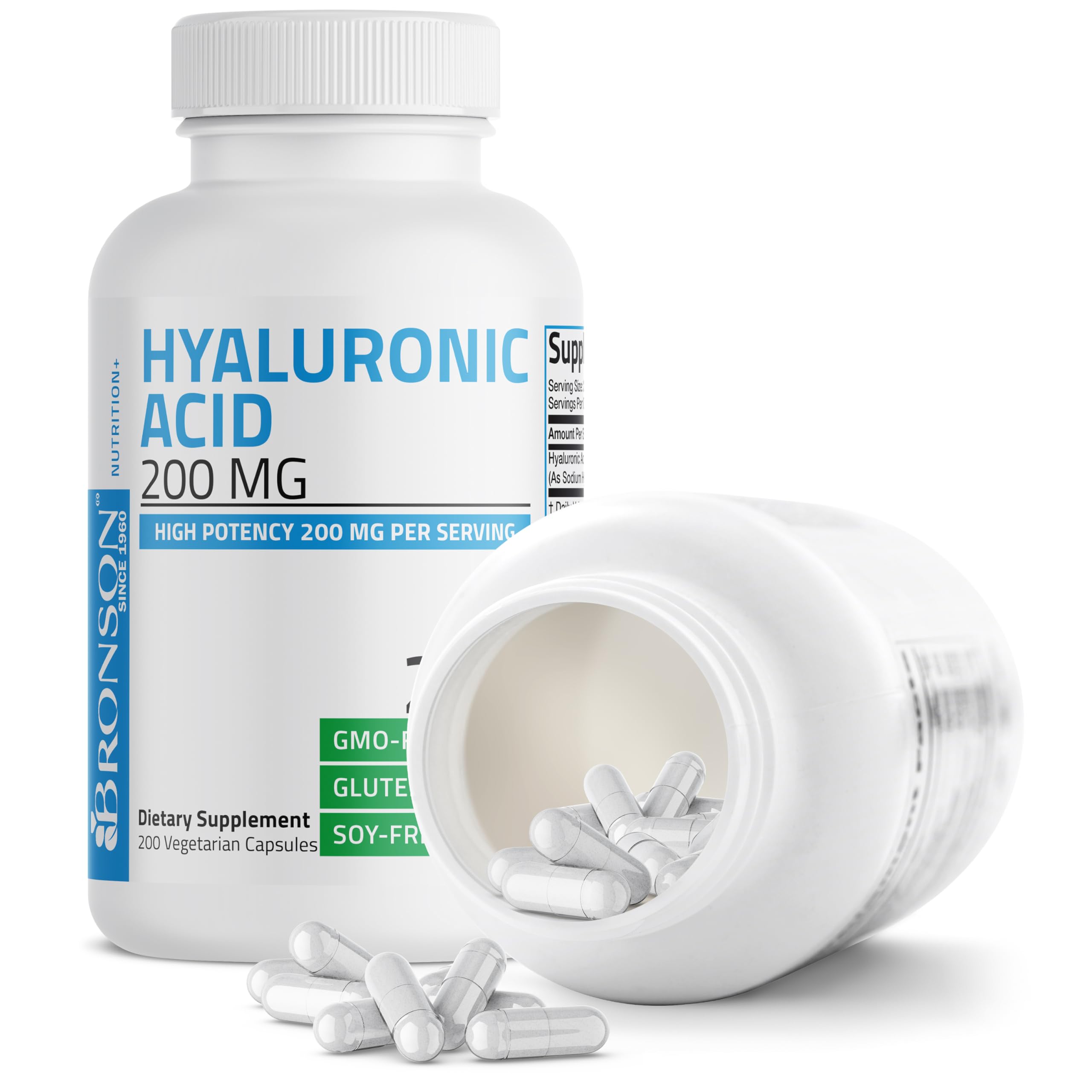 Bronson Hyaluronic Acid enhances skin hydration with a natural-looking glow.