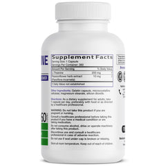 Bronson L-Theanine 200mg capsules closeup; convenient daily relaxation.