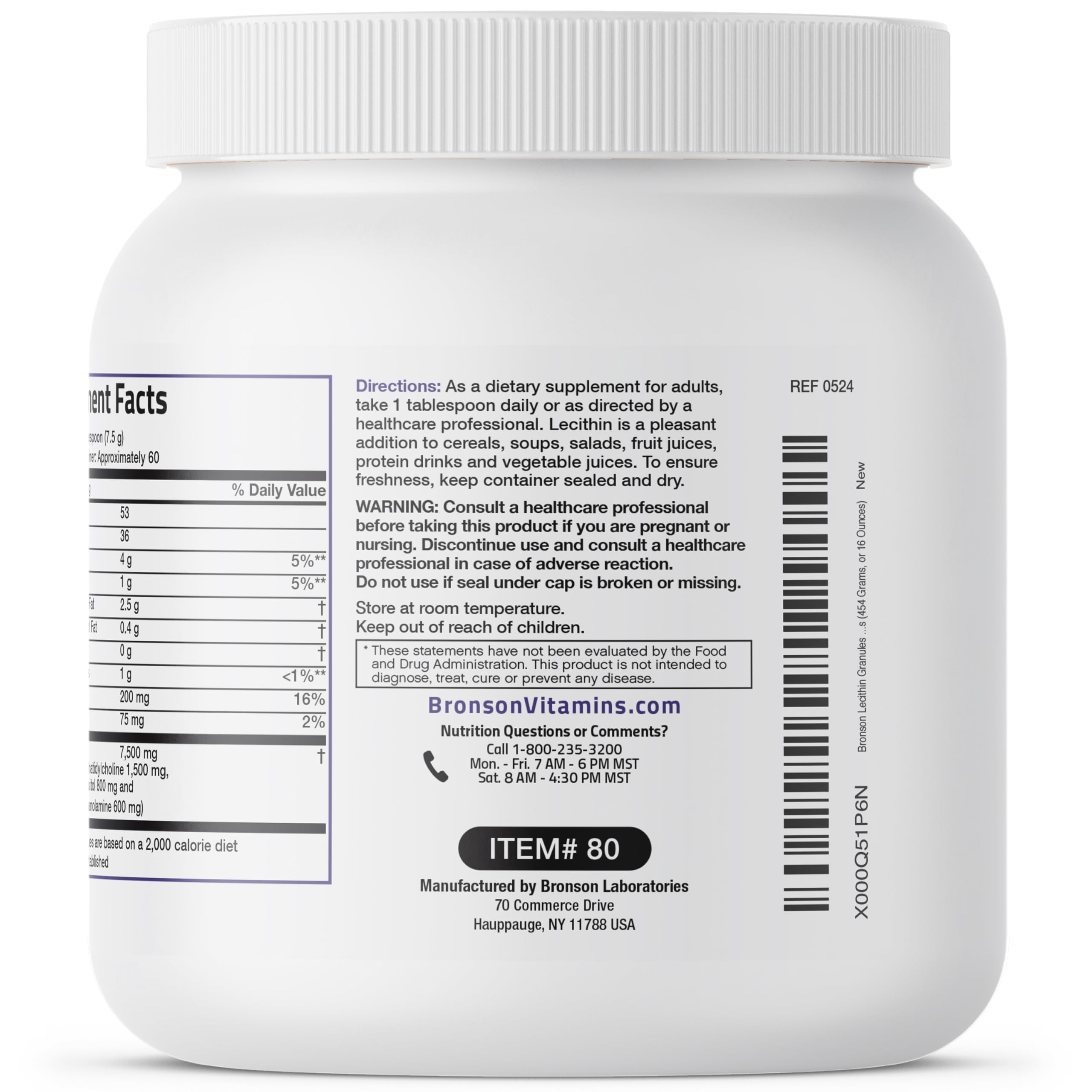 Bronson Lecithin Granules added to smoothie for easy daily intake.