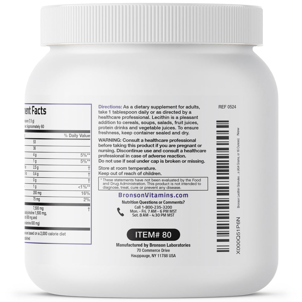 Bronson Lecithin Granules added to smoothie for easy daily intake.