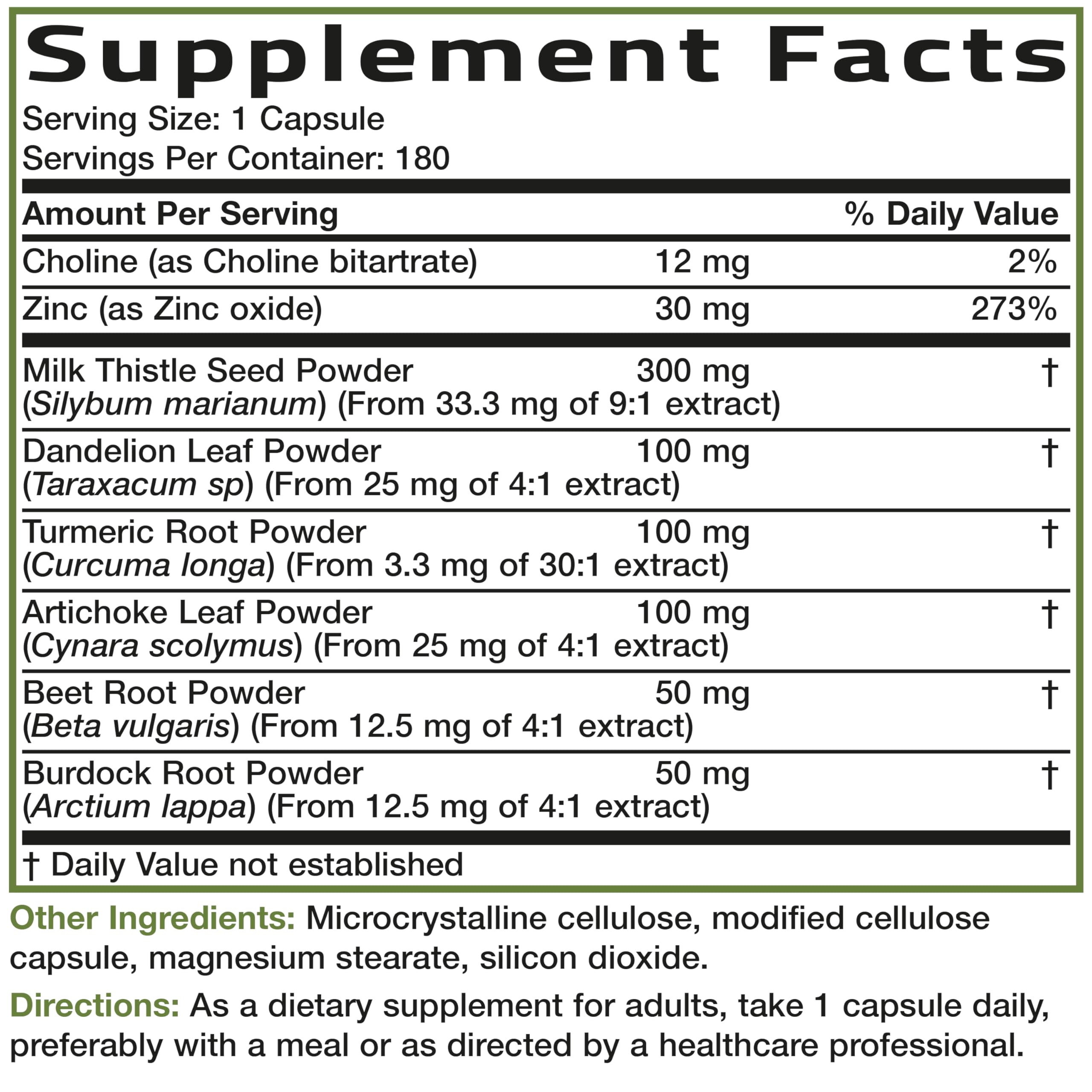 Bronson Liver Detox recyclable packaging and vegan formula claim.