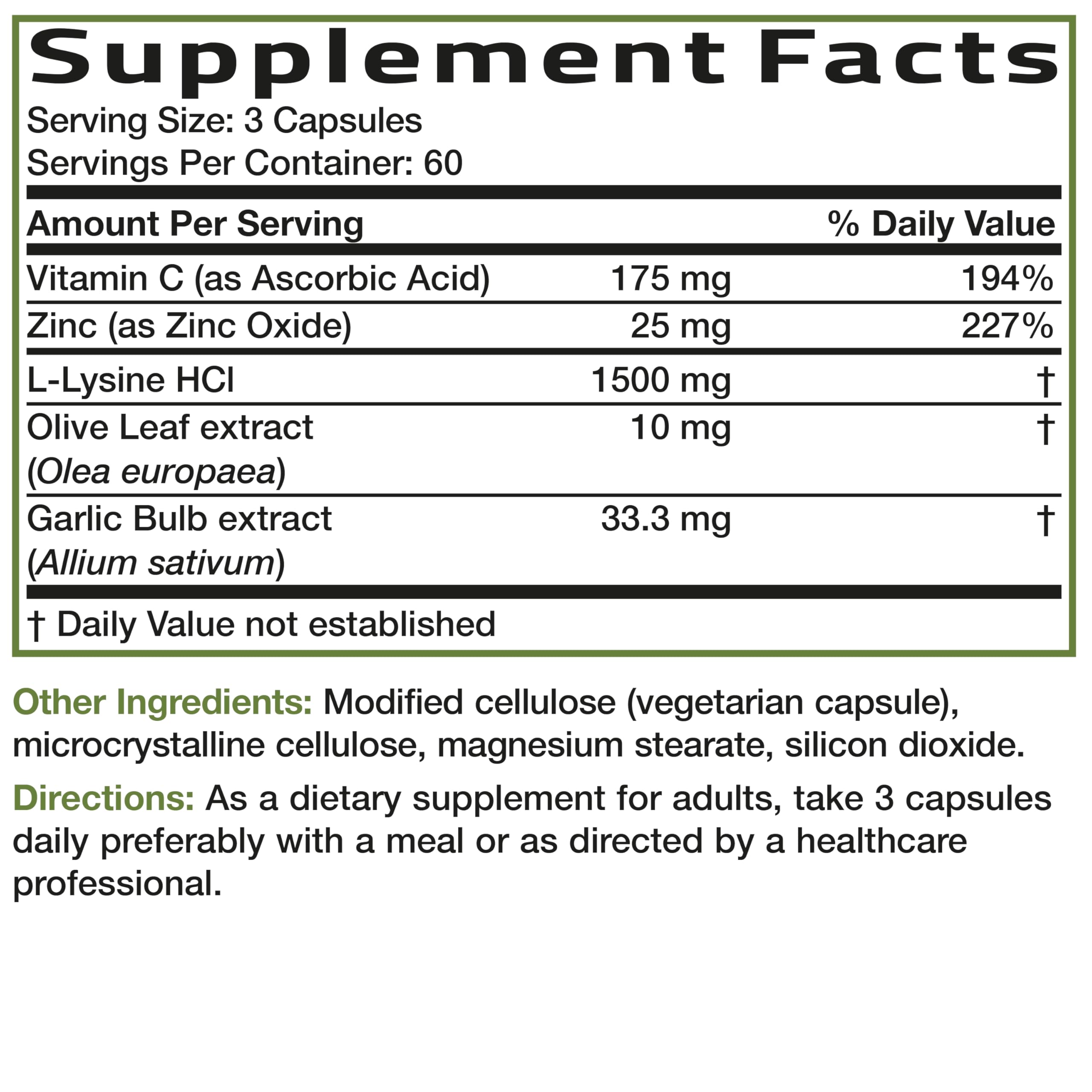 Bronson L-Lysine Defense packaged bottle on shelf implying accessibility.