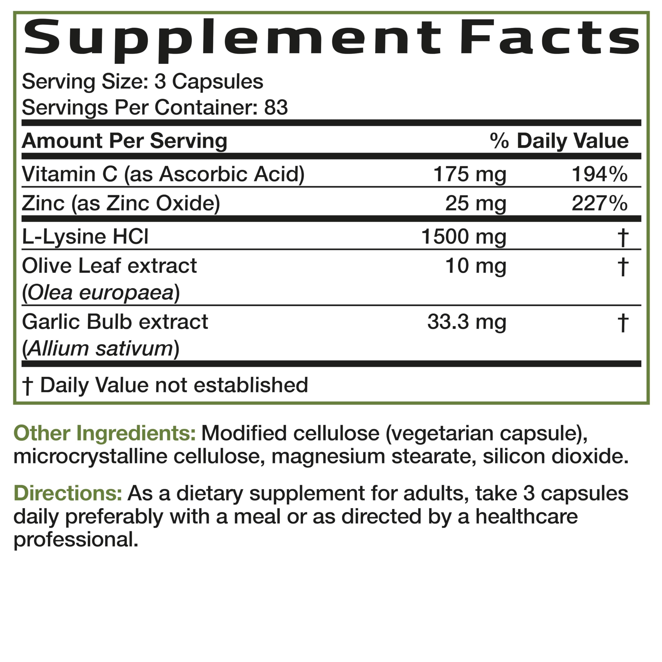 Bronson L-Lysine Defense daily use in wellness routines.