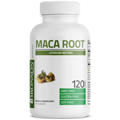 Bronson Maca Root package front with Non-GMO label.