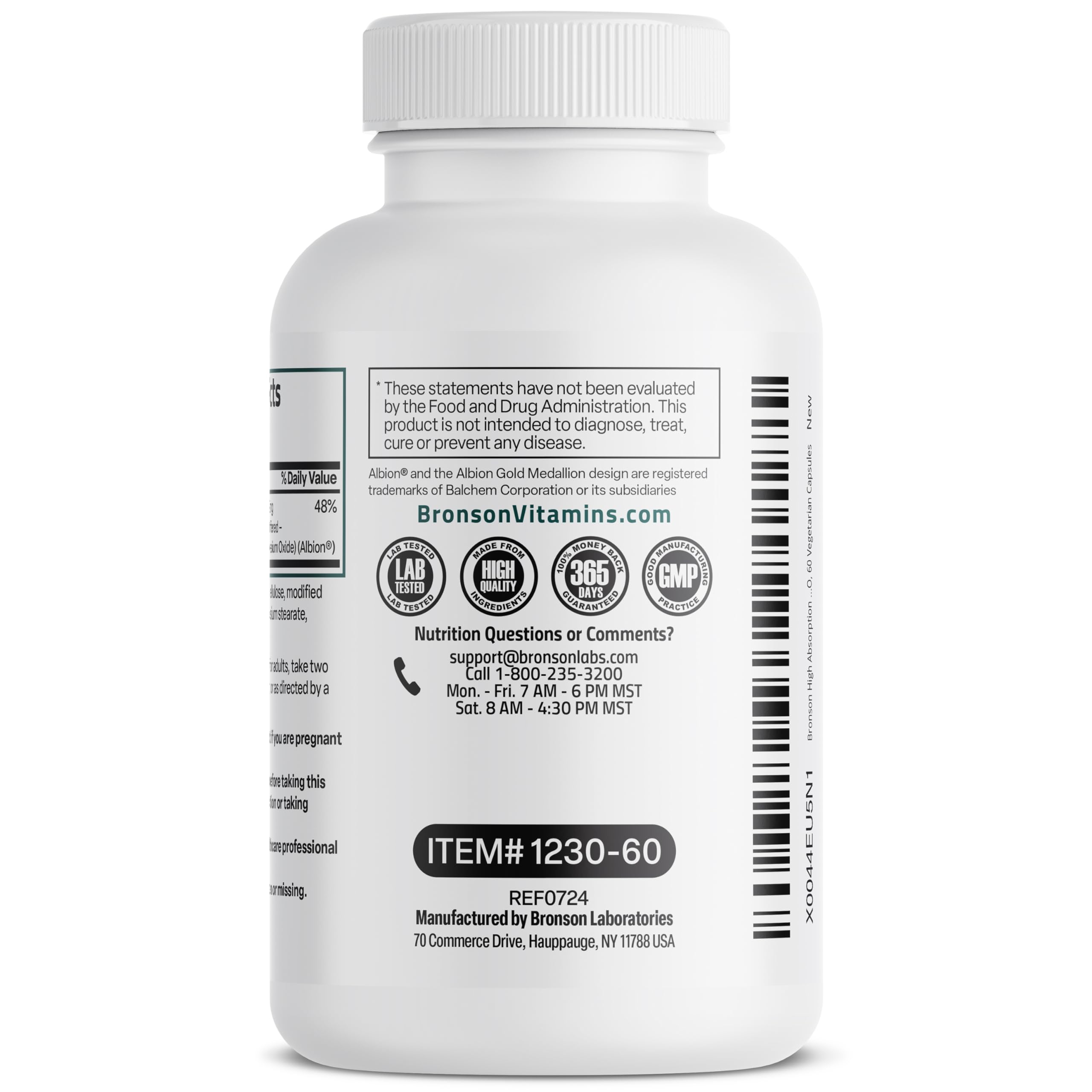 Bronson branding conveys trust in supplements since 1960