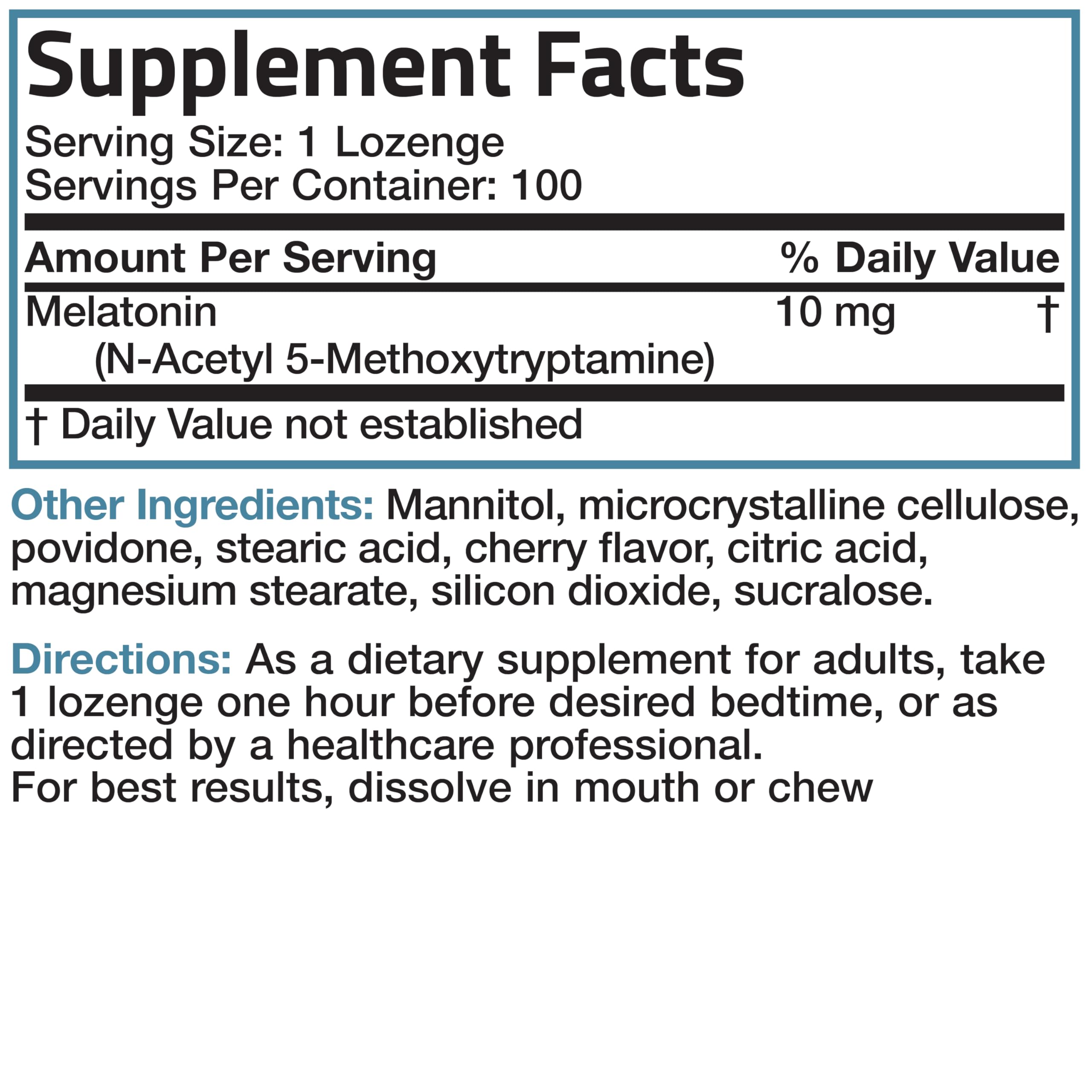 Ingredient panel on box reveals vegetarian formulation and cherry flavor.
