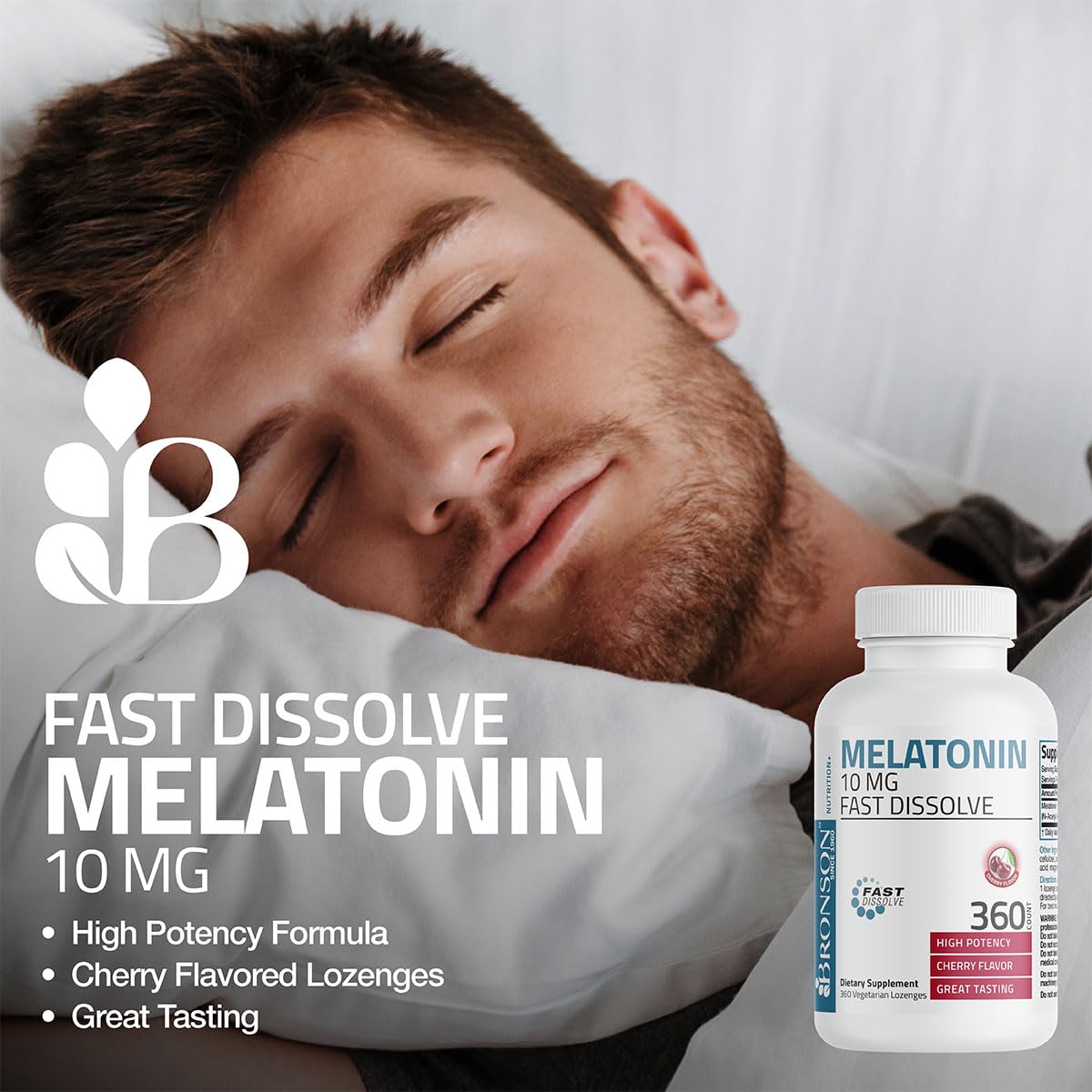 Bronson vegetarian chewables packaging shown as plant-based option for nighttime support