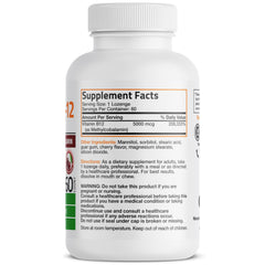 Bronson Methyl B12 lozenges close-up highlighting fast-dissolve formula