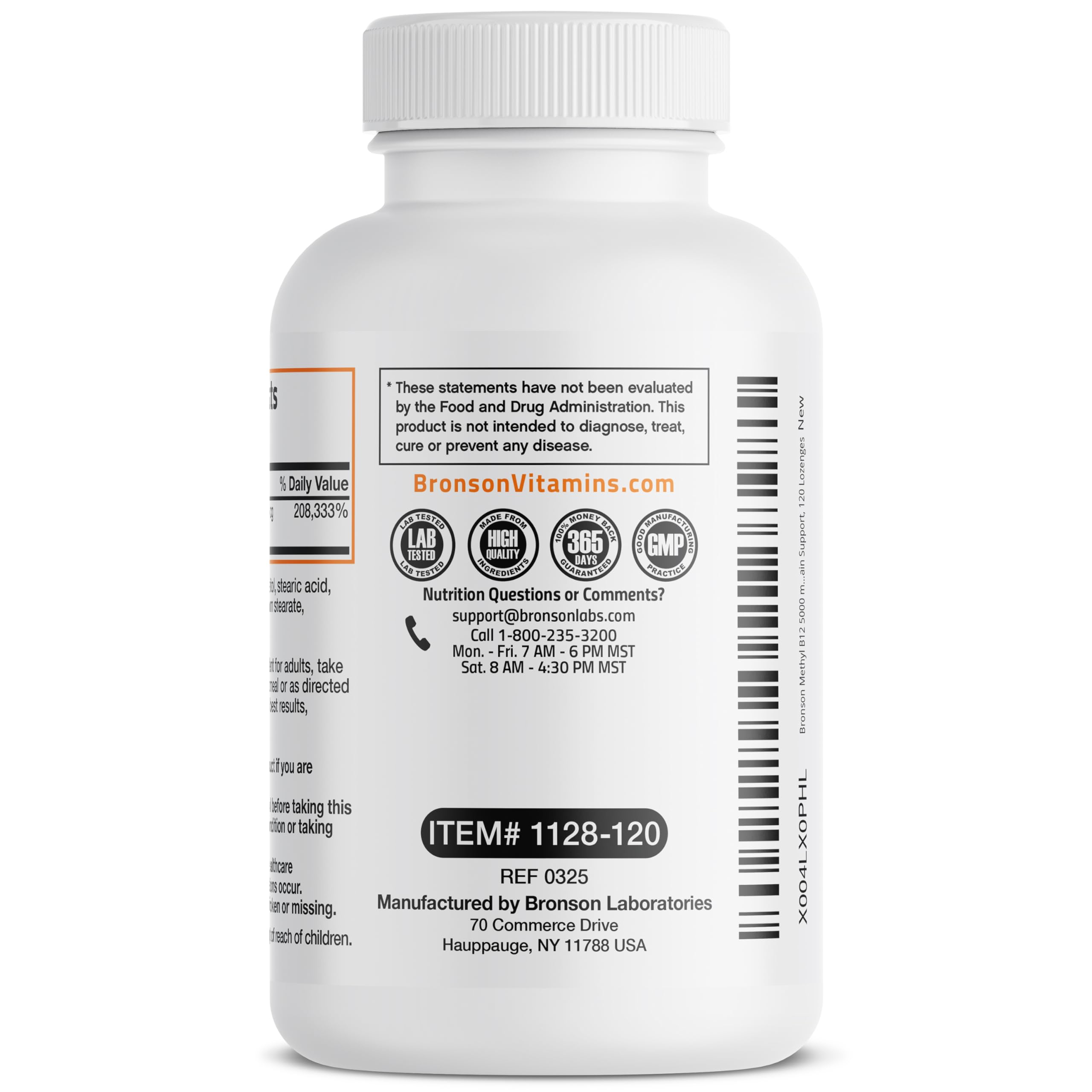 Bronson Methyl B12 lozenge closeup, suggesting daily energy support