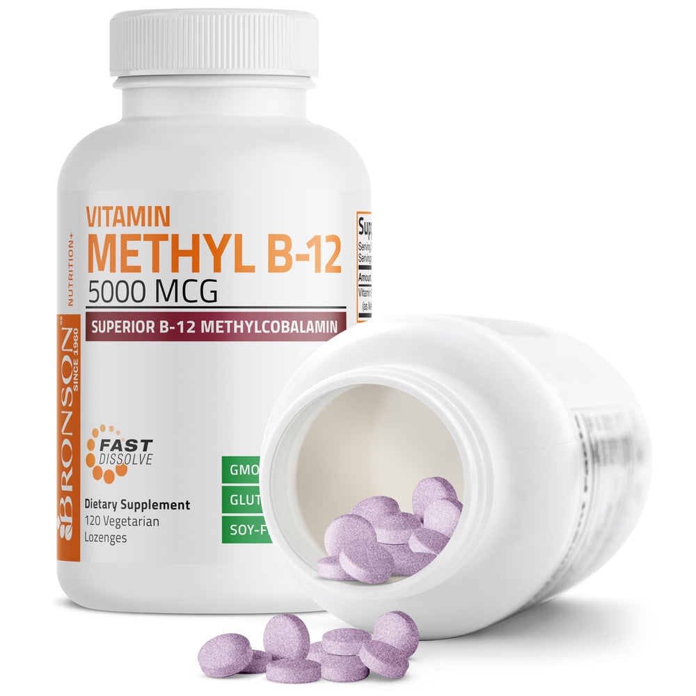 Bronson Methyl B12 packaging on shelf with natural tones
