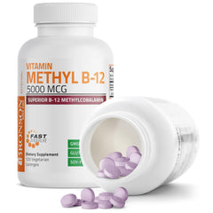 Bronson Methyl B12 packaging on shelf with natural tones