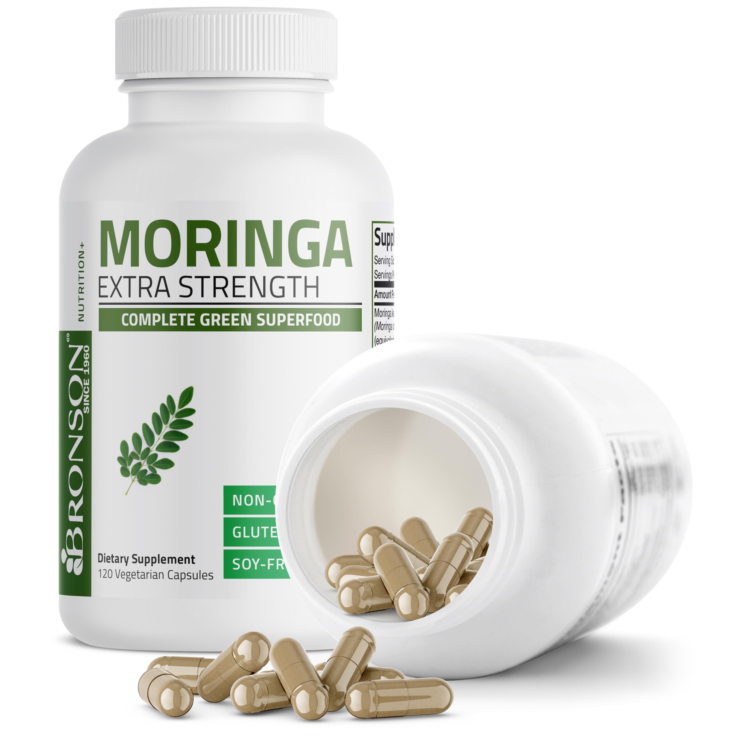 Bronson Moringa packaging box; clear product details at a glance.