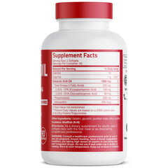Bronson Omega-3 phospholipids and astaxanthin illustration highlighting benefits.