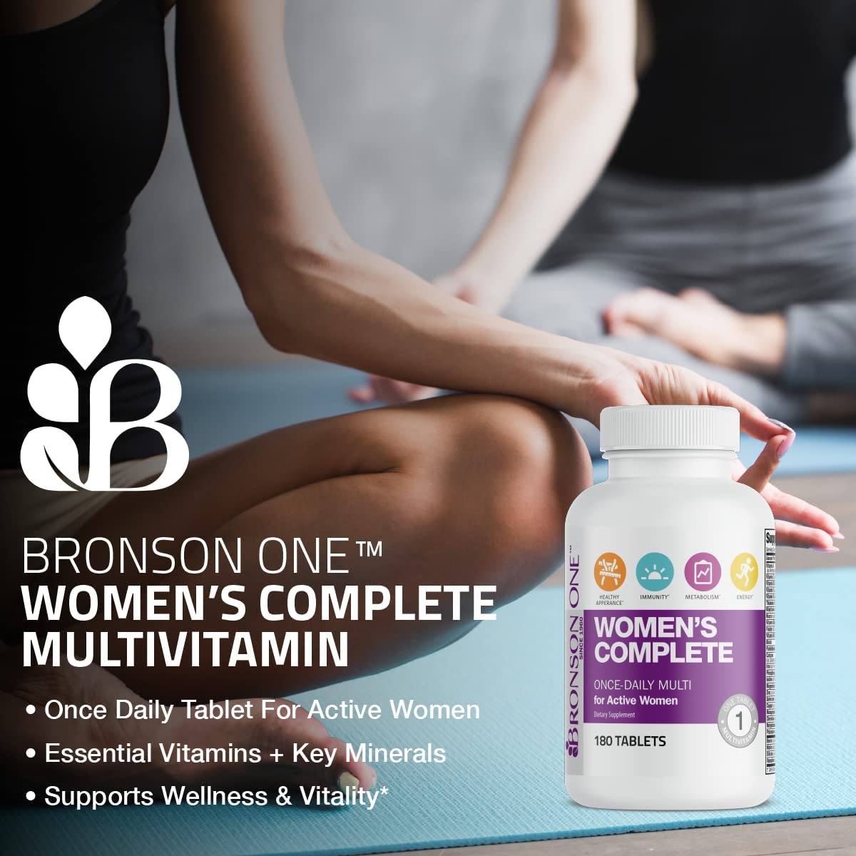 Front packaging of Bronson ONE Women’s Complete for busy lifestyles.