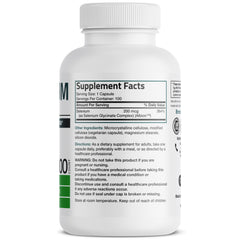 Bronson Selenium 200 mcg bottle label showing Albion chelated absorption benefits.