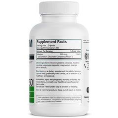 Bronson Selenium capsules close-up demonstrating yeast-free micronutrient in capsules.