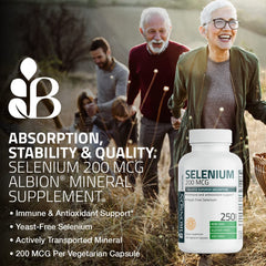 Bronson Selenium label close-up highlighting quality and non-GMO formulation.