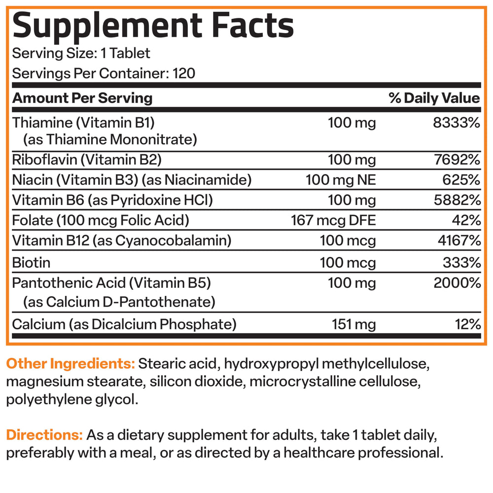 Bronson Super B100 sustained-release tablet shown in a daily routine context