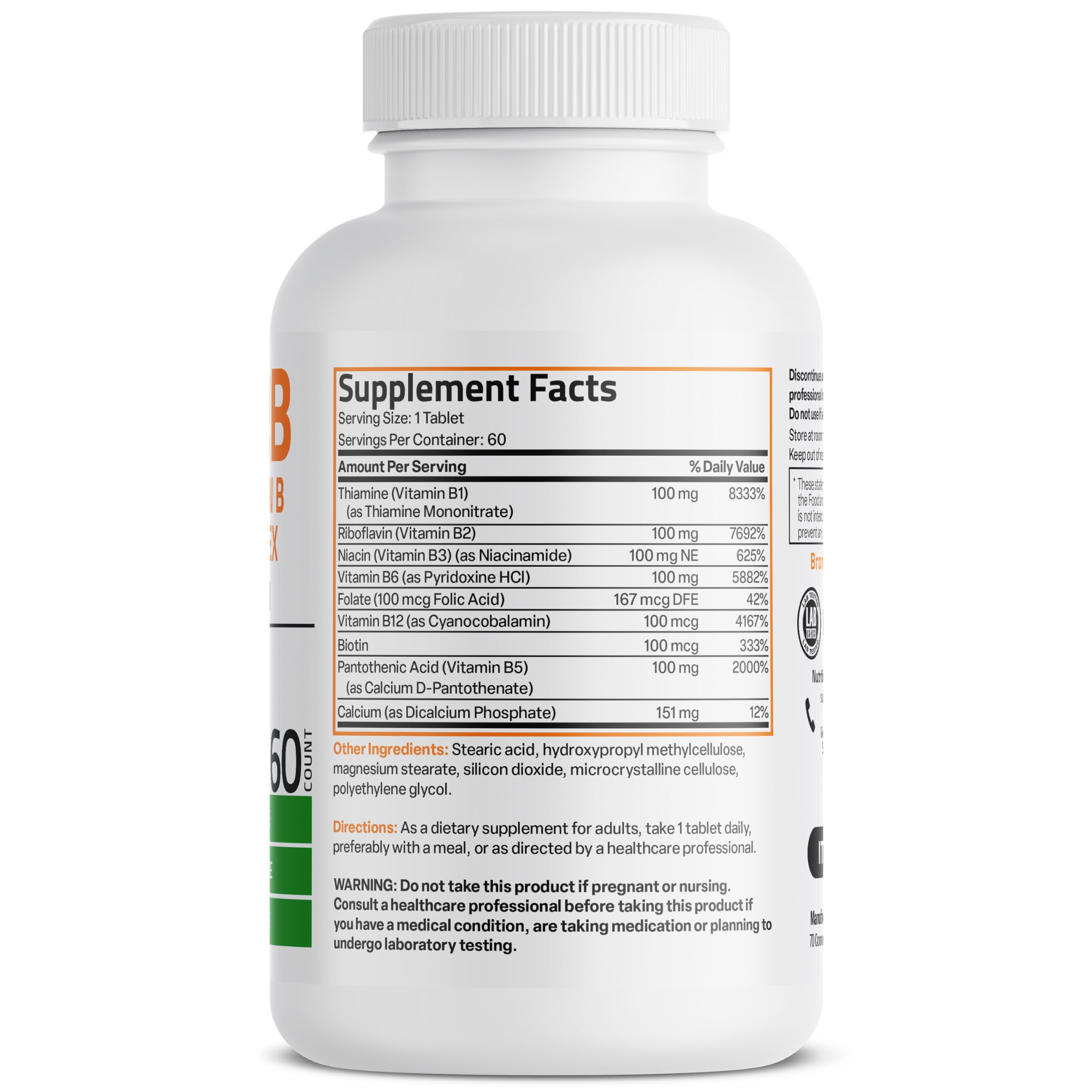 Bronson Super B100 tablets close-up highlighting small gradual-release tablets