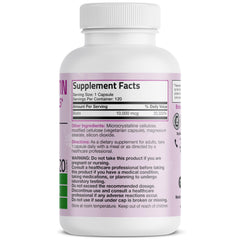 Bronson Ultra Biotin capsules closeup highlighting vegetarian formula