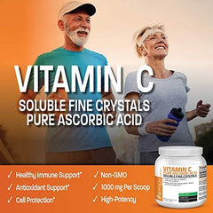 Bronson Vitamin C Powder container in a clean lab setting signaling quality