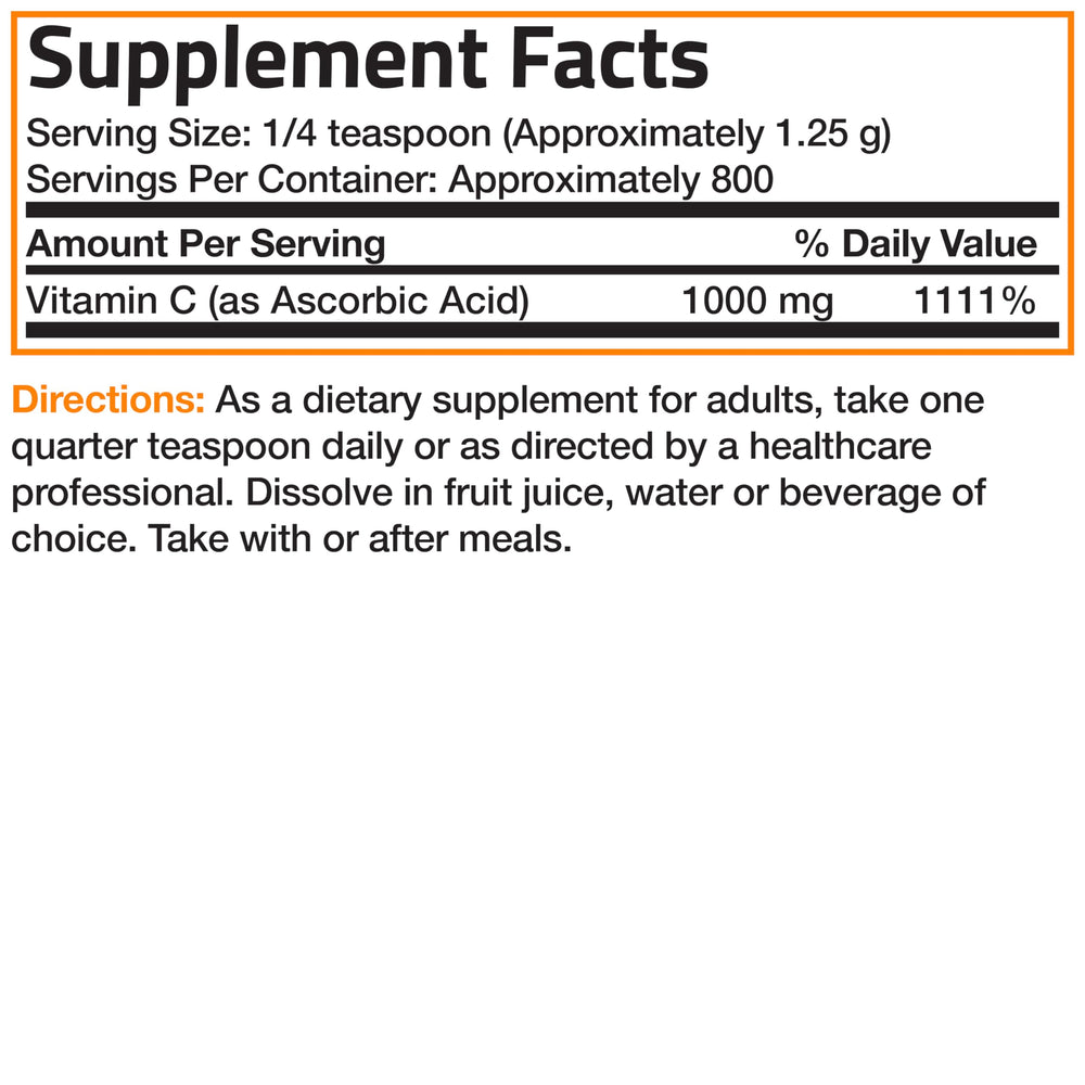 Bronson Vitamin C Powder scoop ready for daily dosing