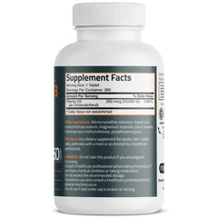 Close-up of Bronson Vitamin D3 tablets emphasizing 360-tablet supply.