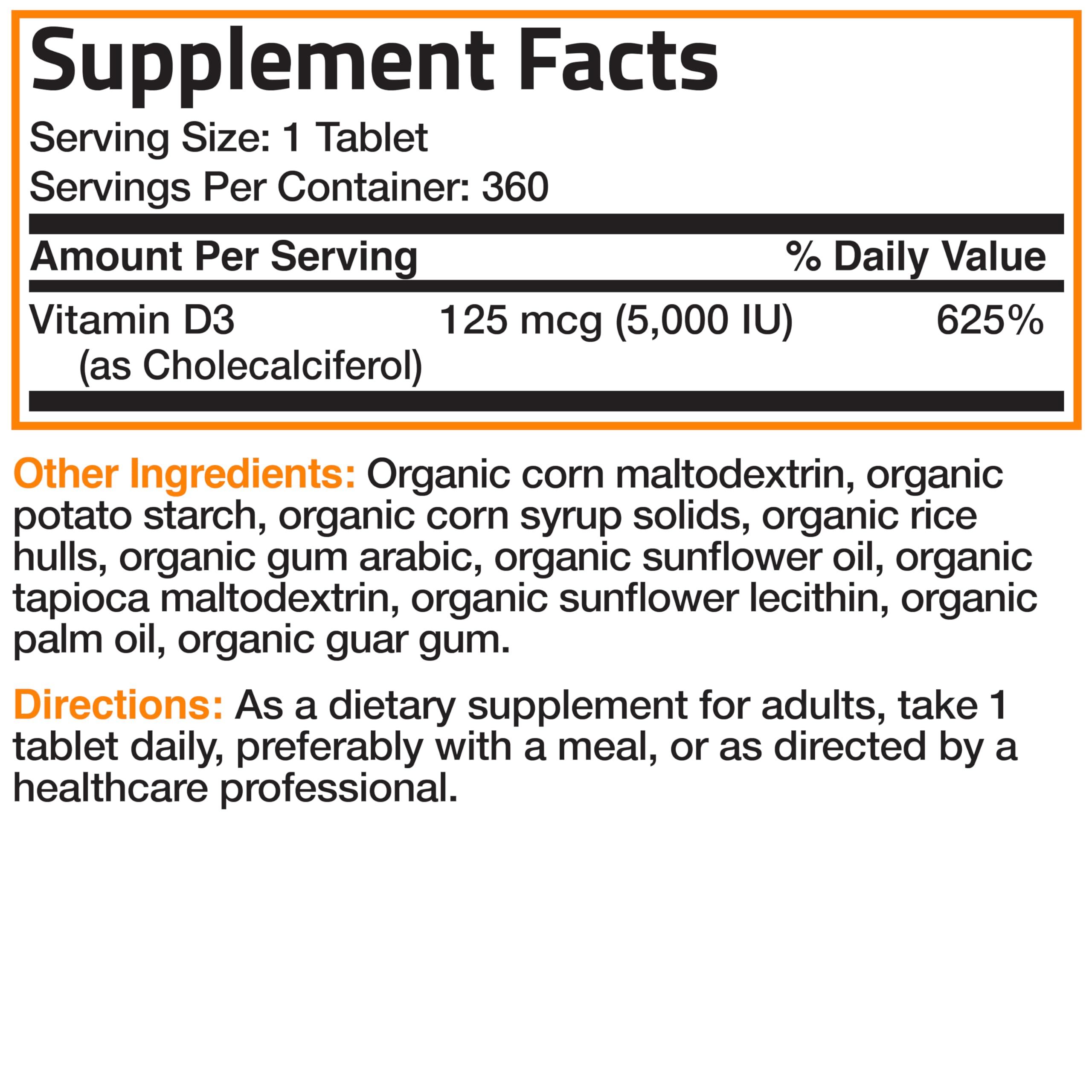 Bronson Vitamin D3 supports bone and teeth health when taken daily.