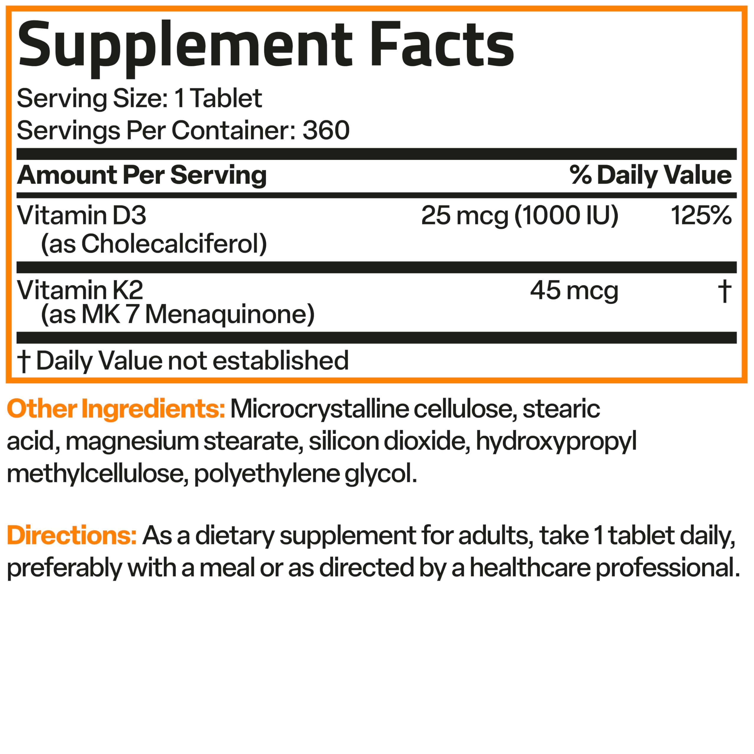 Bronson Vitamin K2 MK-7 + D3 Minis non-GMO product image