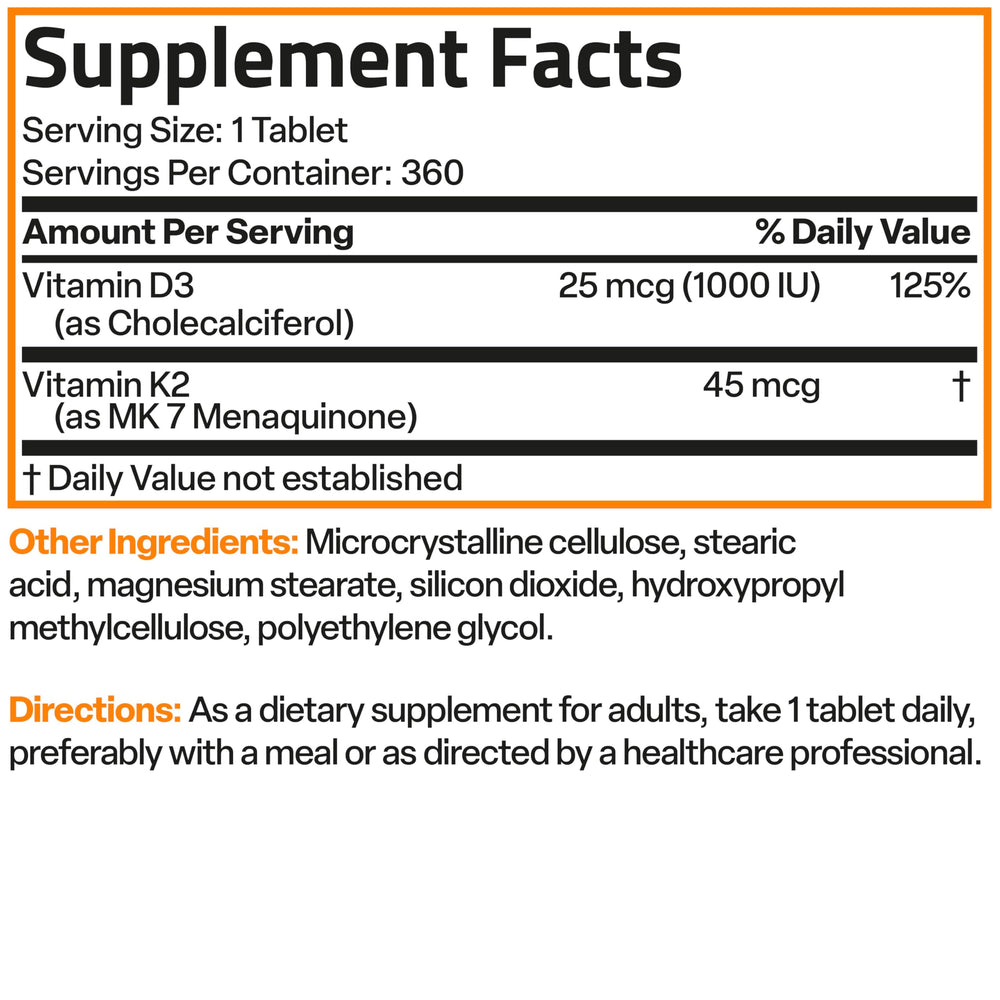 Bronson Vitamin K2 MK-7 + D3 Minis non-GMO product image