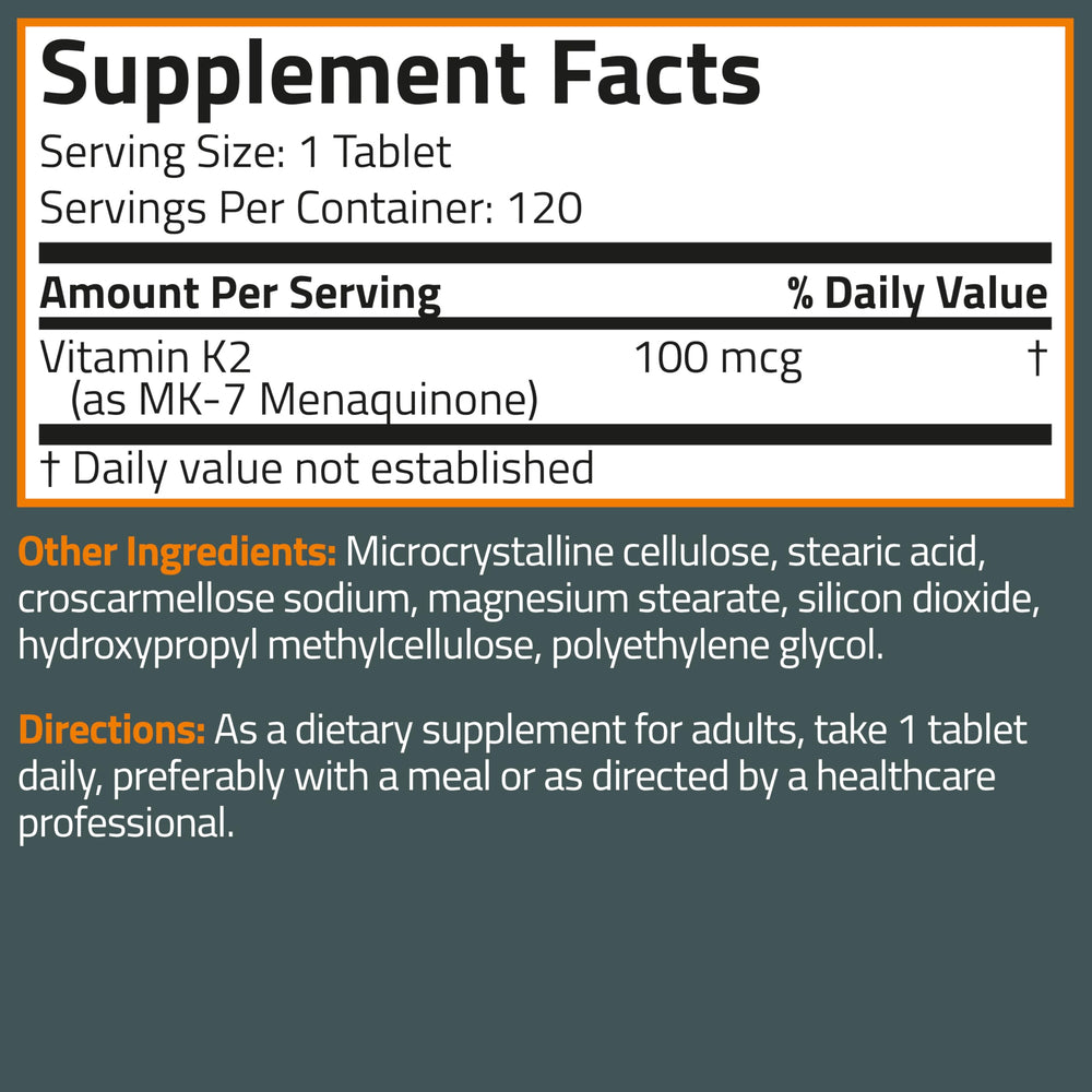 Bronson Vitamin K2 MK-7 bottle on store shelf.