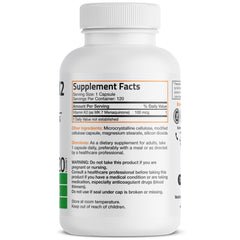 Bronson Vitamin K2 MK-7 capsules close-up; easy daily capsule format for routine.