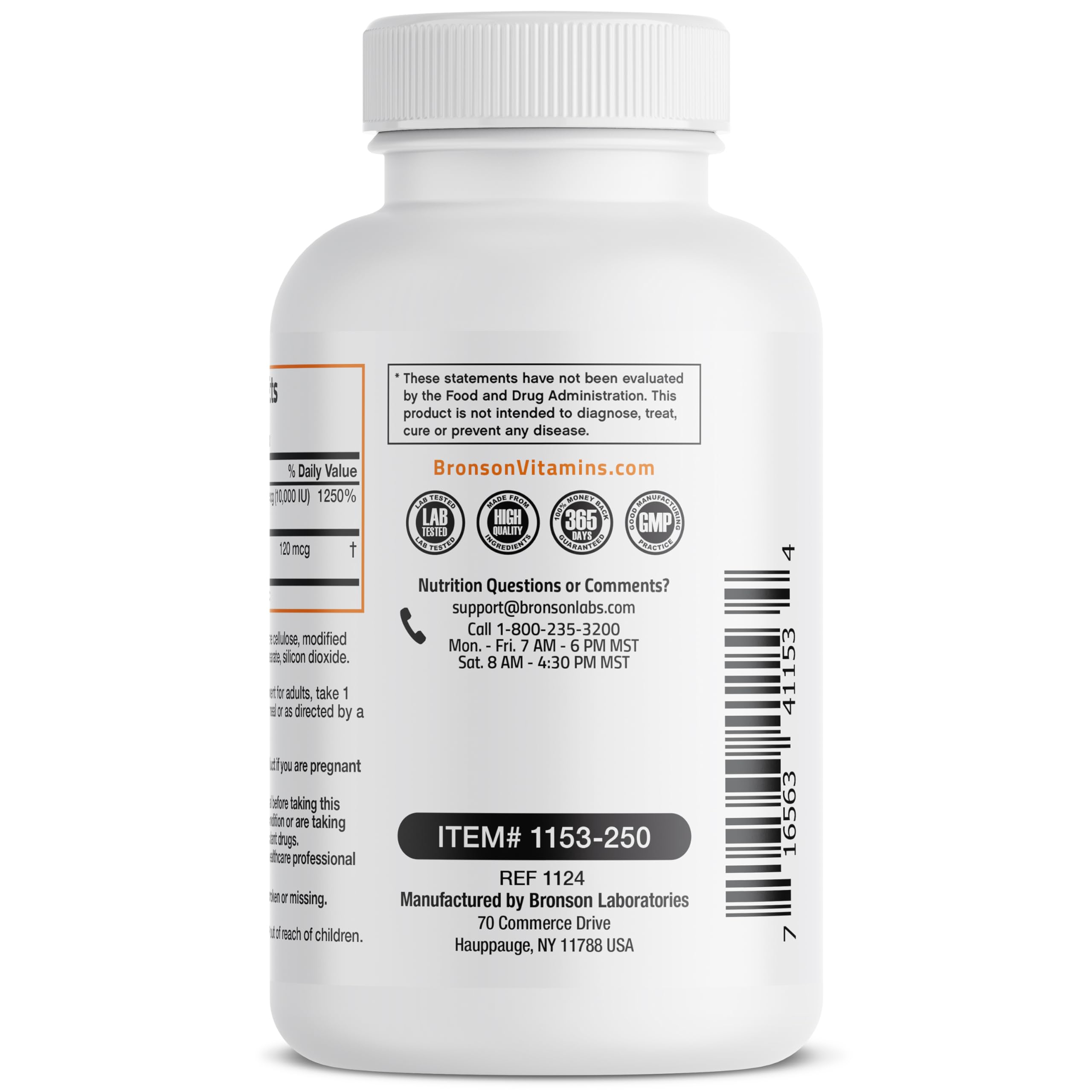 Bronson Vitamin K2 MK-7 with D3 capsules pour illustrating ready-to-use servings