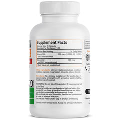 Bronson vitamin K2 MK-7 D3 capsules in hand for daily supplementation