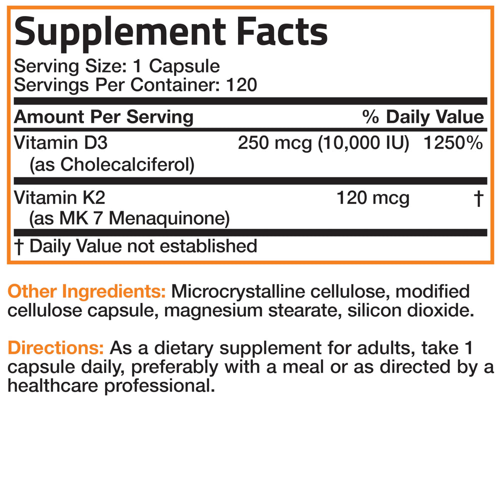 Bronson vitamin K2 MK-7 D3 bottle with lifestyle wellness setup