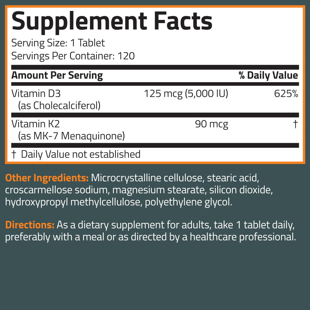 Bronson supplement facts panel outlines potency and usage guidance
