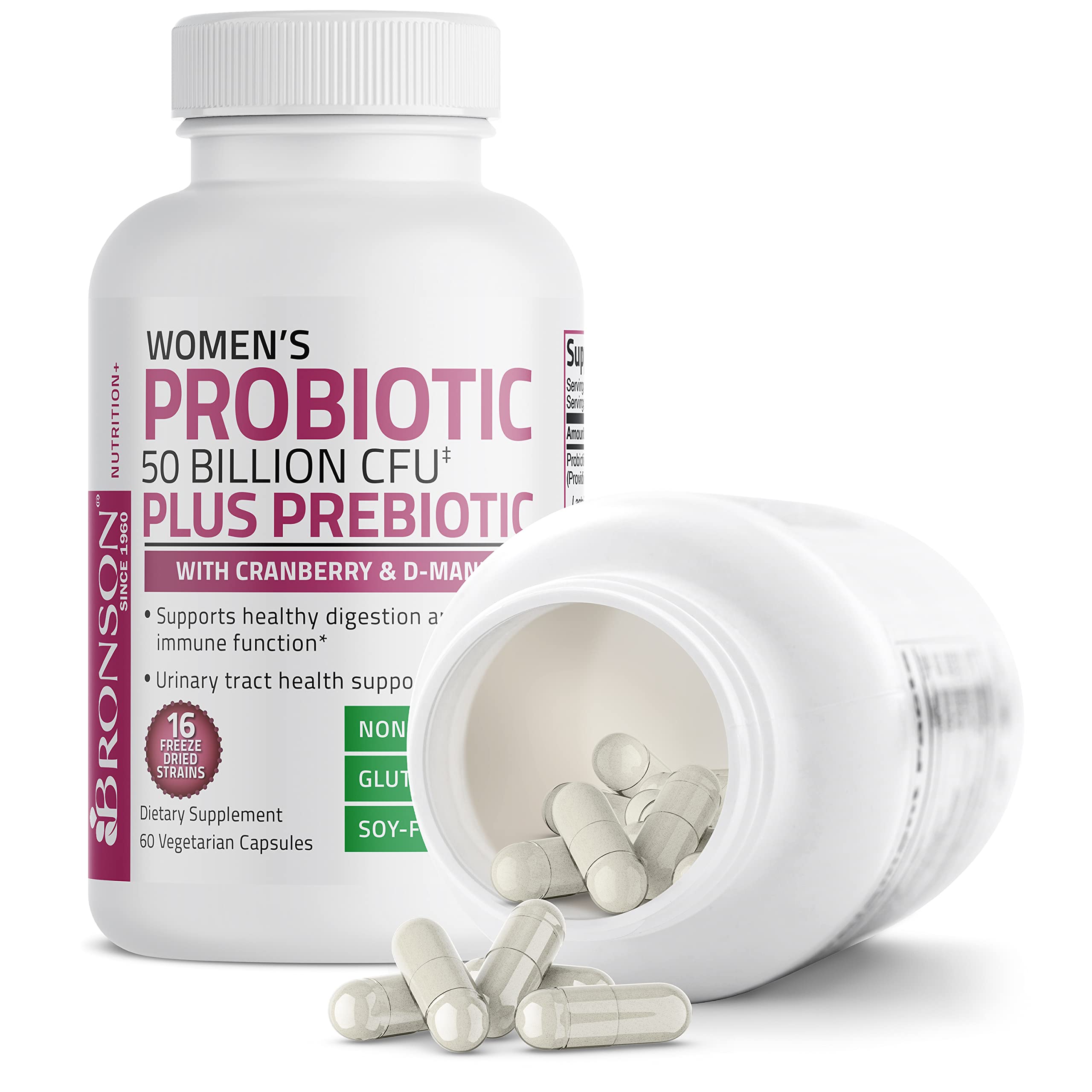 Bronson Brand story image highlighting six decades of probiotic quality.
