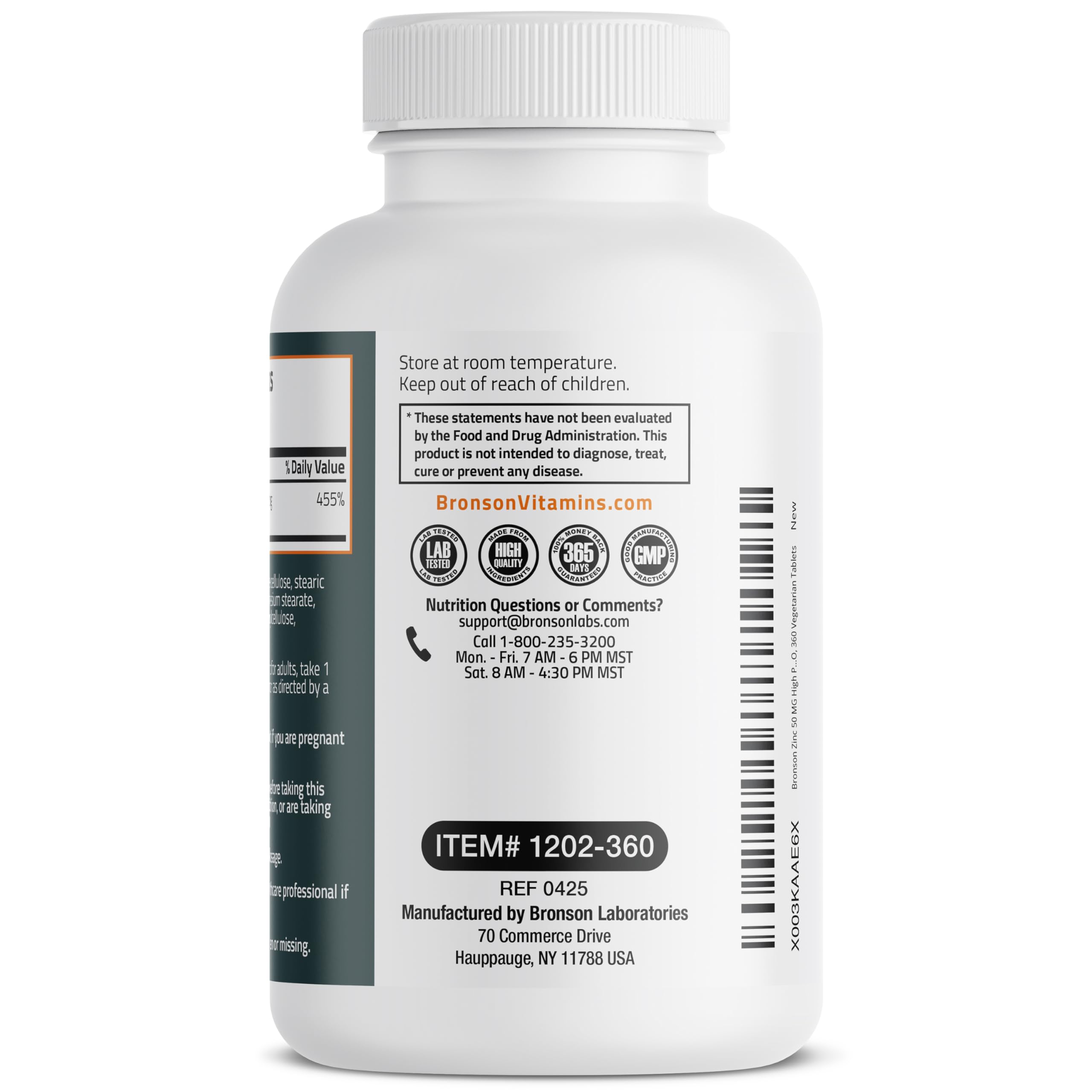 Bronson Zinc 50mg packaging hero, showcasing value and convenience