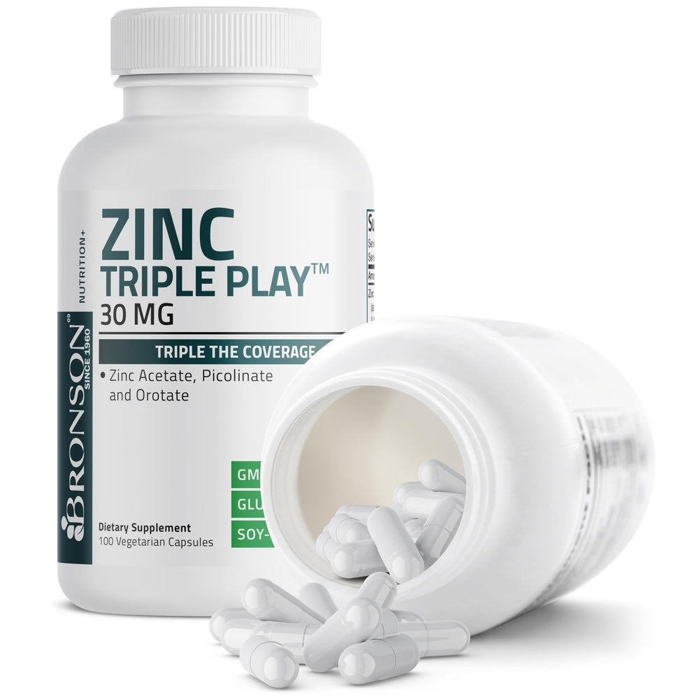 Bronson Zinc Triple Play capsules in hand conveying portability for on-the-go use