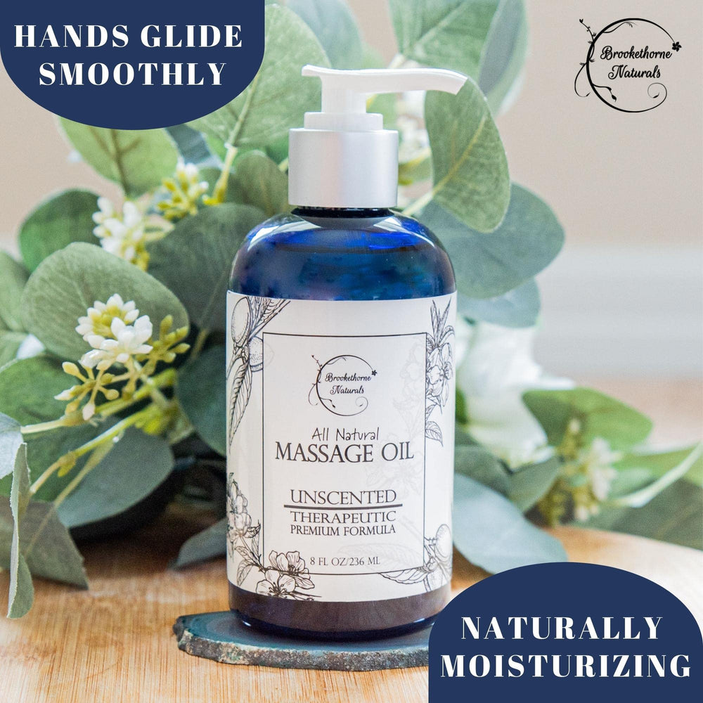 Brookethorne Naturals fragrance-free formula suits sensitive skin for versatile massages