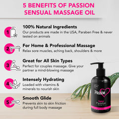Brookethorne Naturals Passion Massage Oil hands in a couples massage session conveying relaxation.
