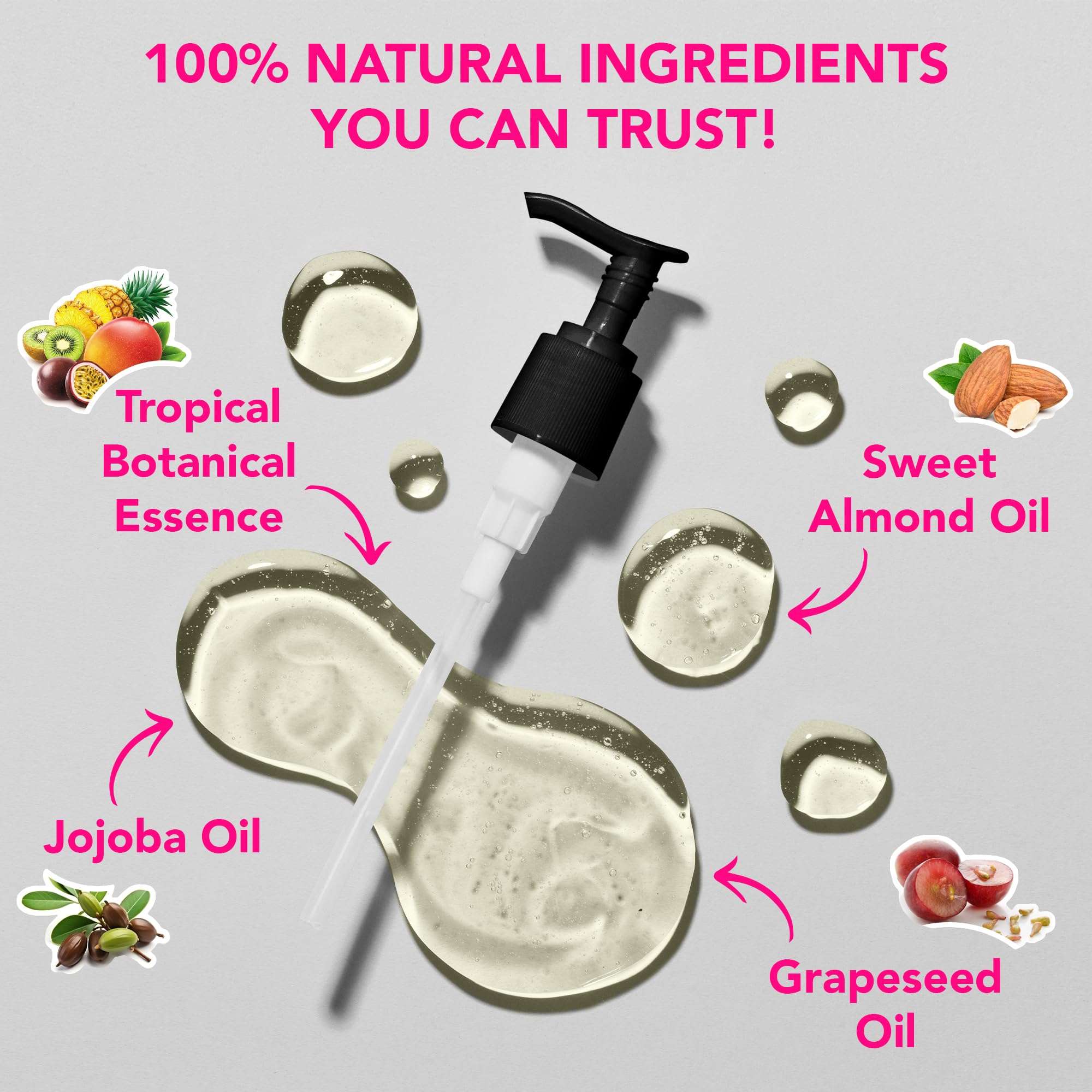 Brookethorne Naturals Passion Massage Oil skin moisture highlights soft, hydrated skin after a massage.