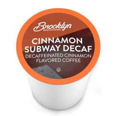 40-count box of Cinnamon Subway decaf pods offers daily indulgence without caffeine.