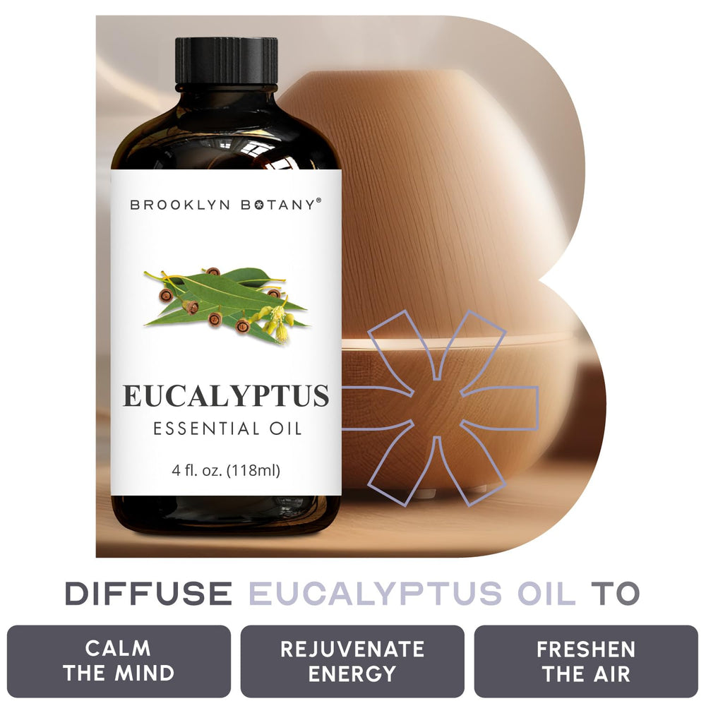 Brooklyn Botany Eucalyptus Oil blends well with Cedarwood and Lavender