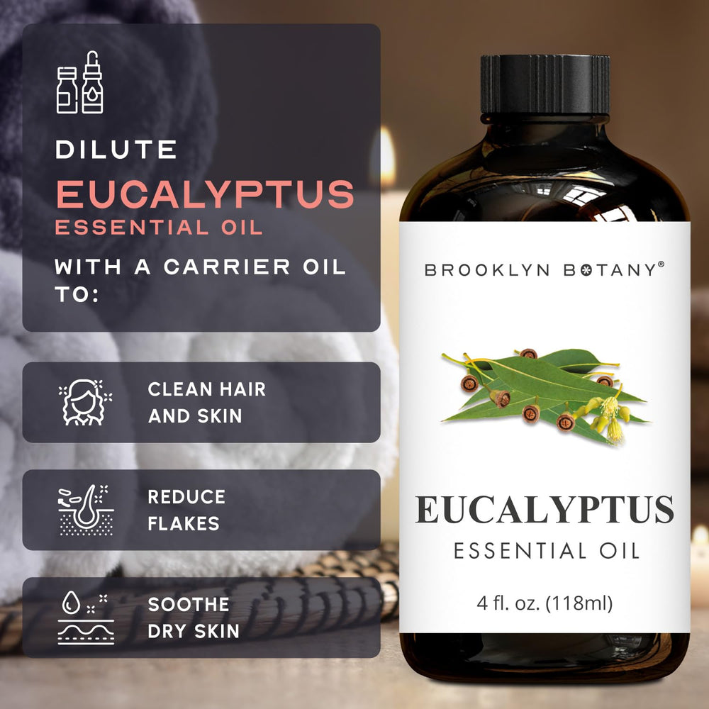 Brooklyn Botany Eucalyptus Oil being poured for easy transfer