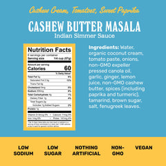 Brooklyn Delhi Cashew Butter Masala jar ready to simmer with vegetables