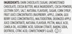 Brookside forty-count variety-pack back label close-up