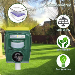 Broox repellent installed in ground mount for stable long-term coverage.