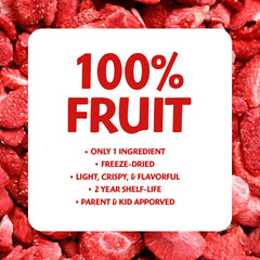 Brothers All Natural freeze-dried strawberries crisps ready for travel and gym bags.