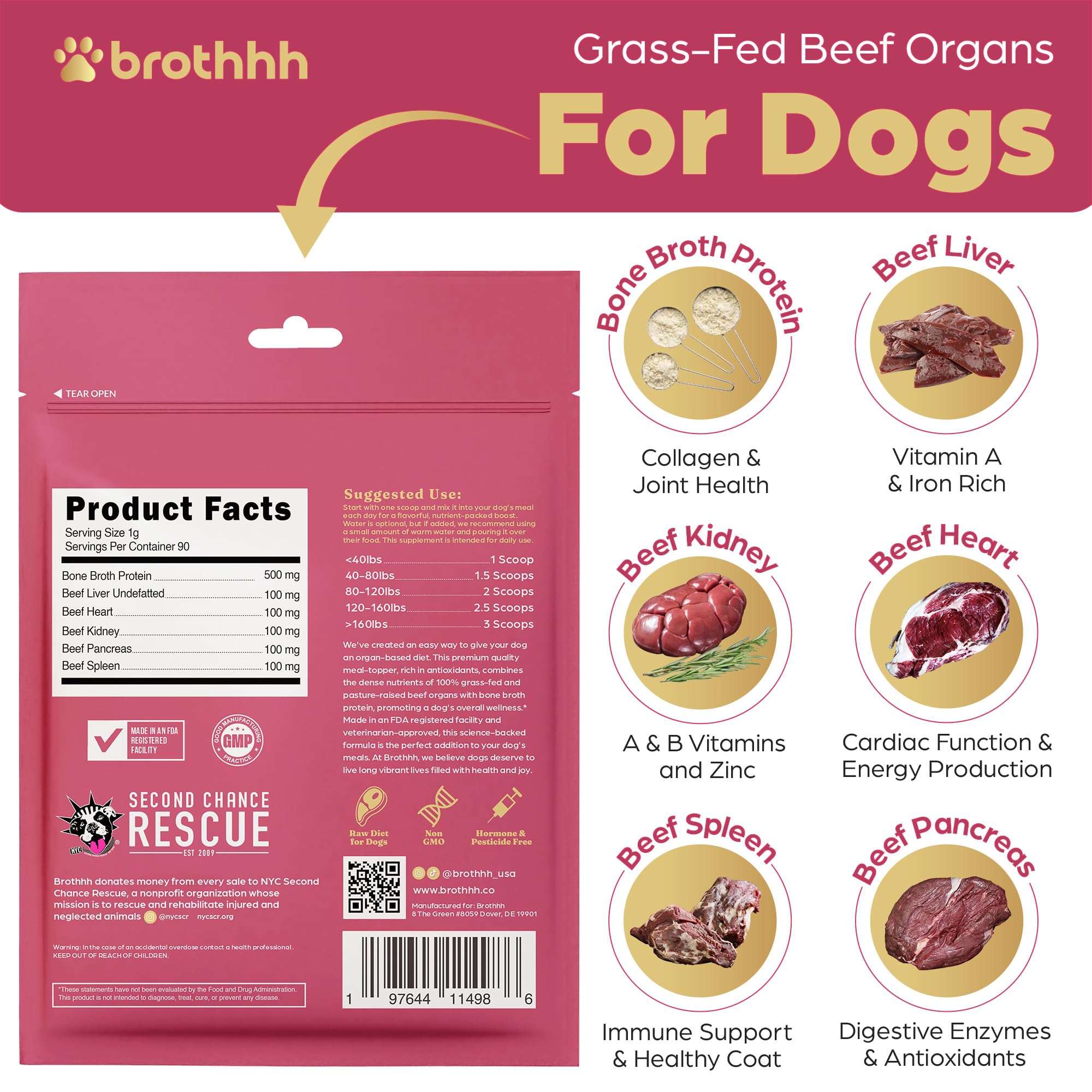 Brothhh six ingredient organ blend highlights nutritious liver and heart